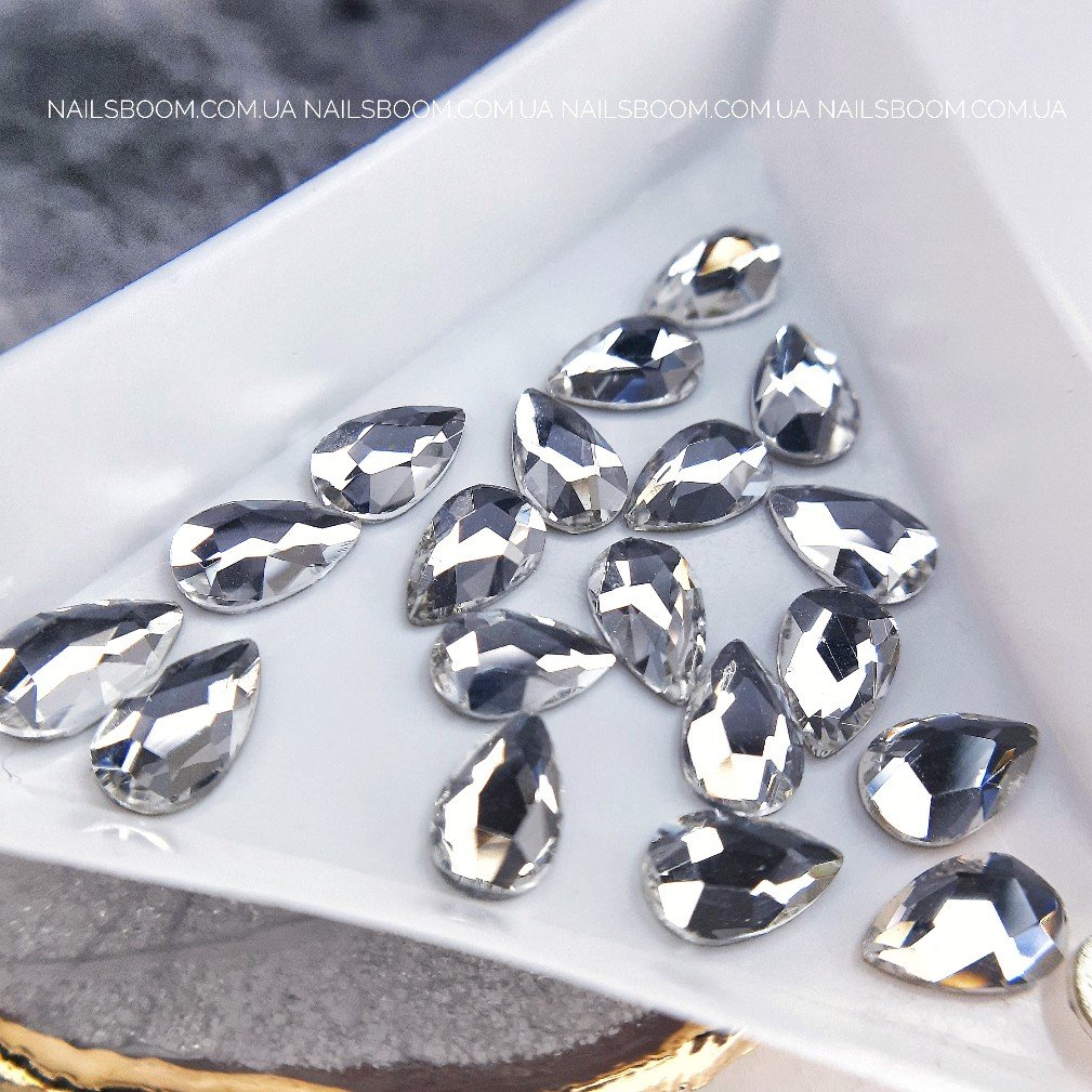 Стразы WaterDrop 5*8 мм Crystal, 10 шт