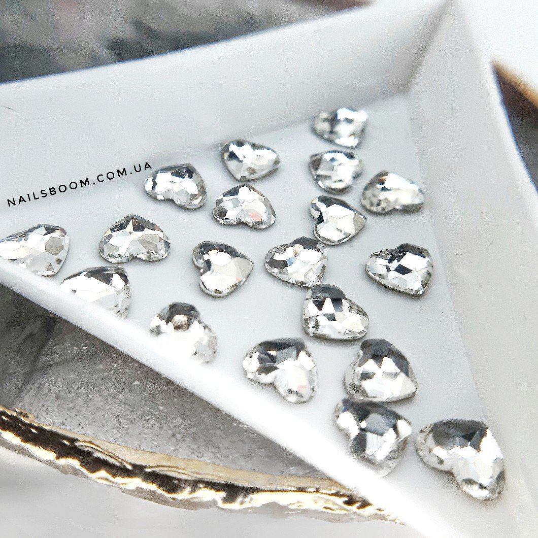 Камінці фігурні Heart Crystal 5.5*6 мм, 10 шт