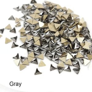 Стразы Gray треугольник 3×3 мм, 10 шт