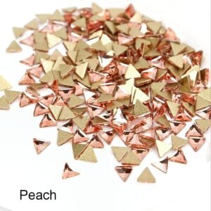 Стразы Peach треугольник 3×3 мм, 10 шт