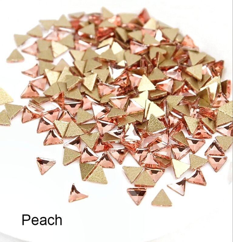 Стразы Peach треугольник 3×3 мм, 10 шт