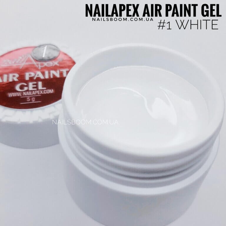 Гель-фарба NailApex Air Paint gel 1 (біла), 5 г