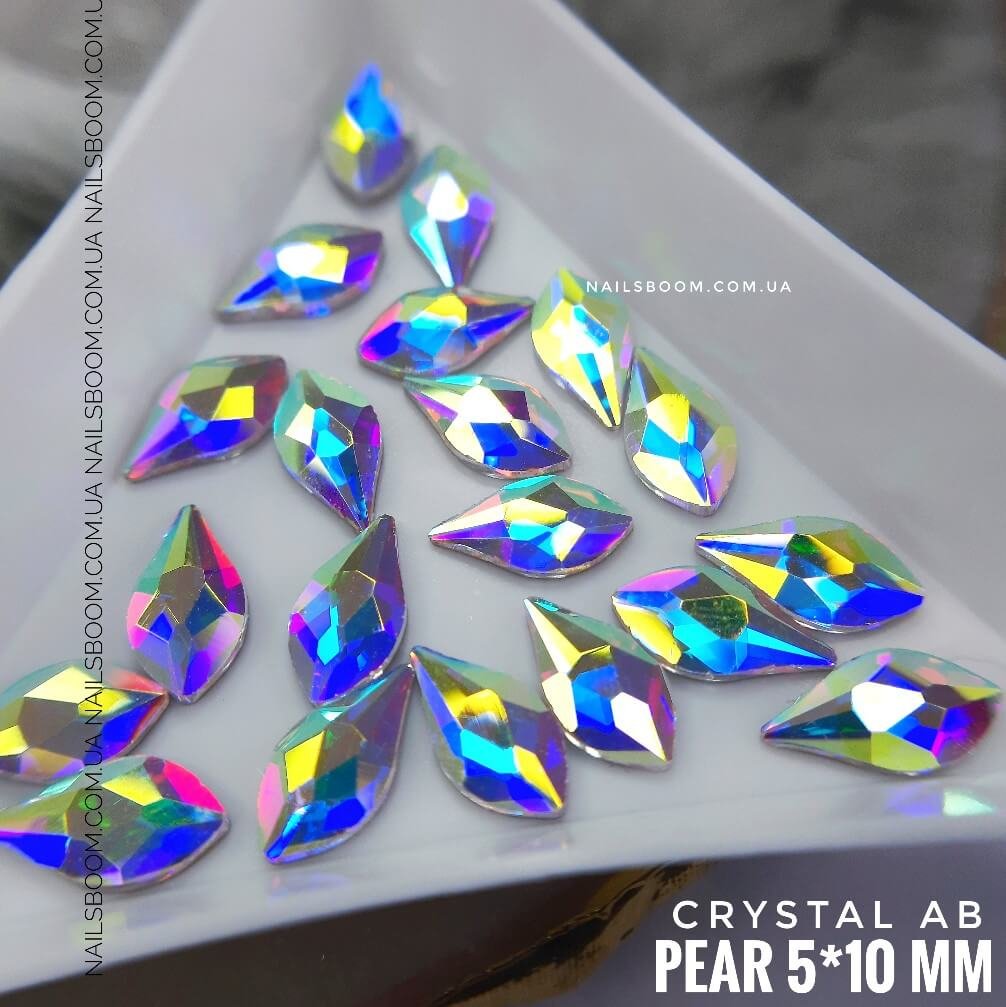 20210212_143108-01_copy_1006x1007 Стразы фигурные груша Pear 5×10 мм Crystal AB, 10 шт