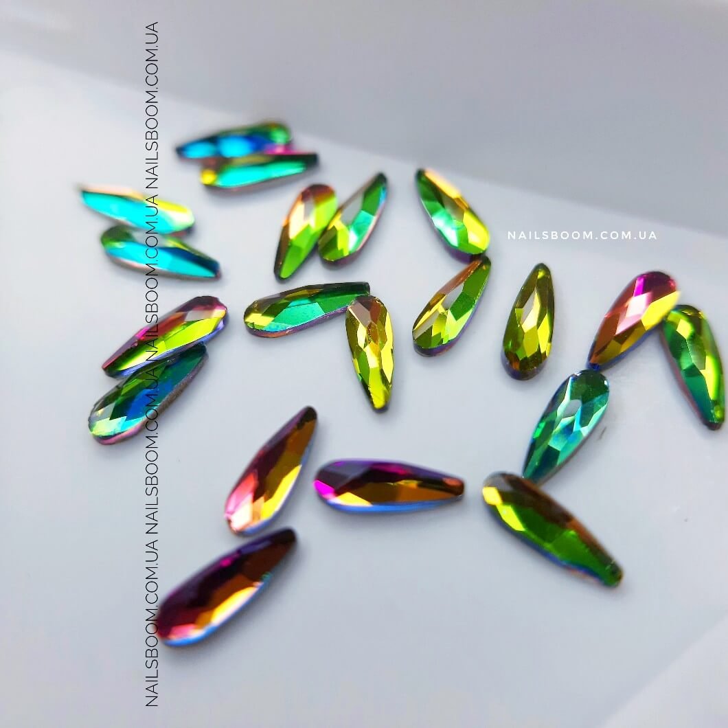 20210212_165655-01_copy_1060x1060 Стразы фигурные капля WaterDrop 2×6 мм Rainbow, 10 шт