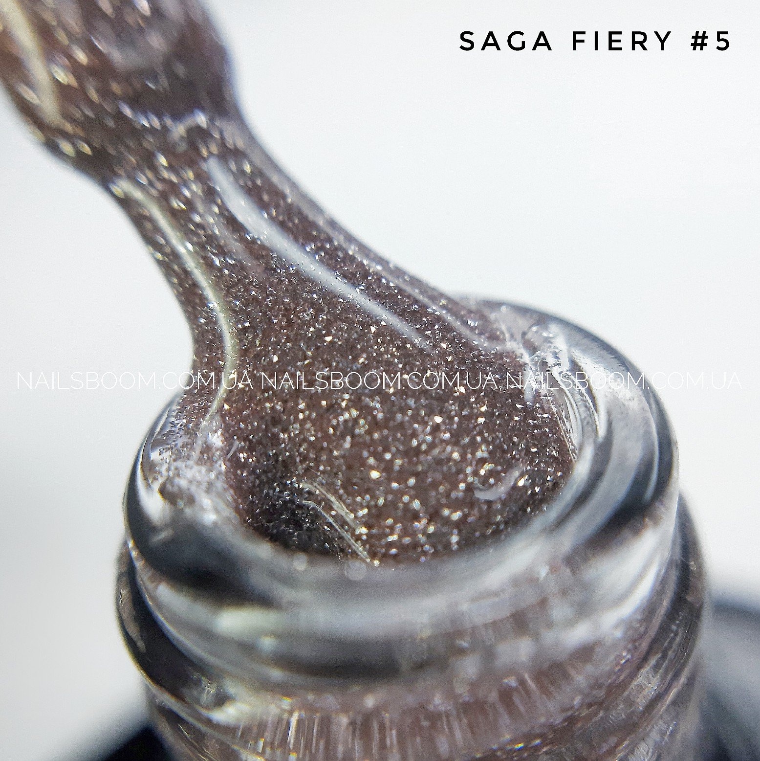 Світловідбиваючий гель-лак Saga Fiery 05 (рожеве золото), 10 мл