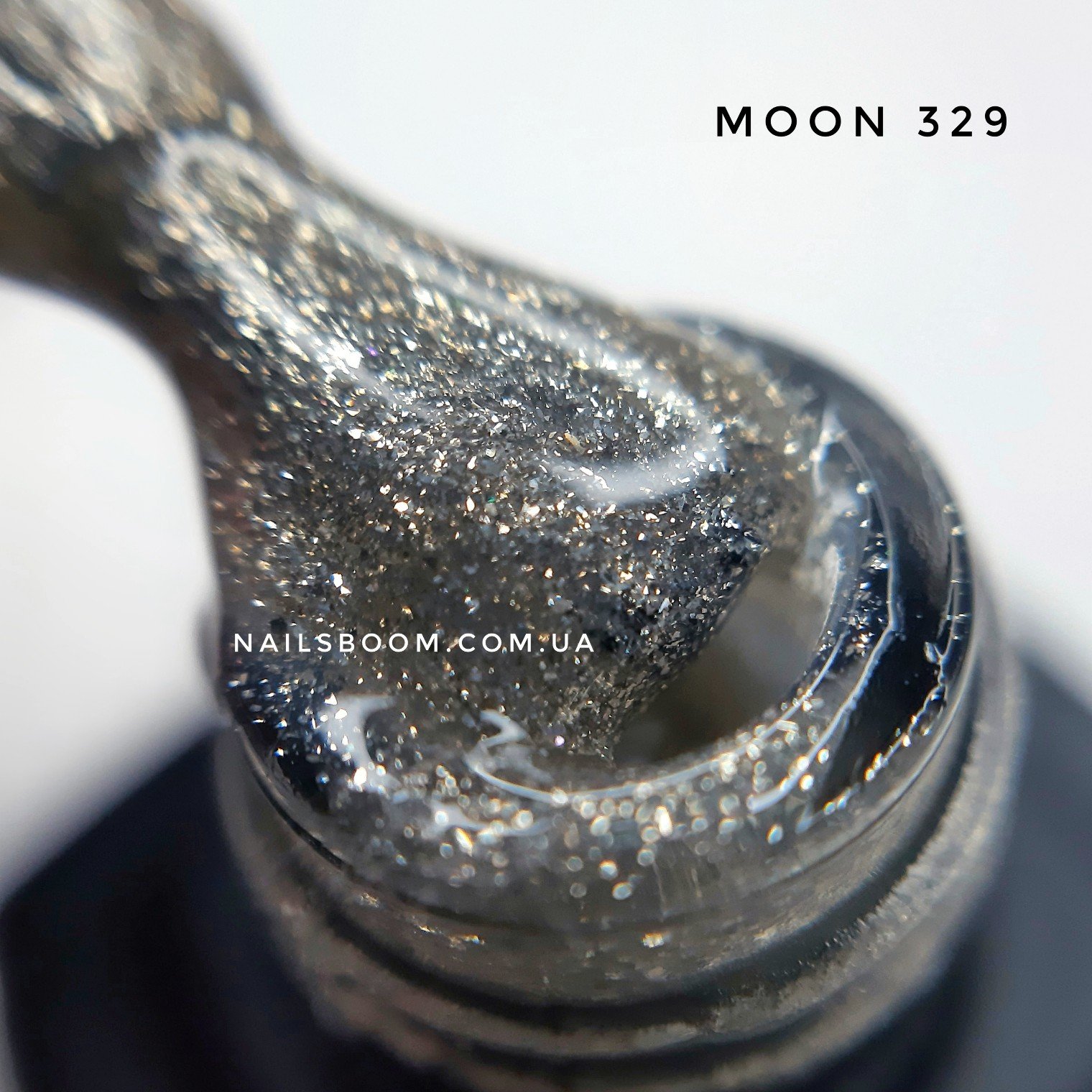 Гель-лак Moon Full №329 (серебристо-жемчужный шиммерный), 8 мл