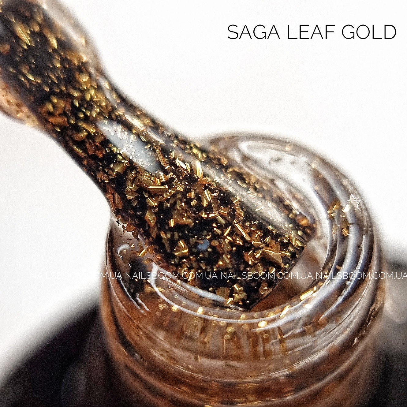 Топ із золотими хлоп'ями поталі Saga Leaf Gold, 8 мл