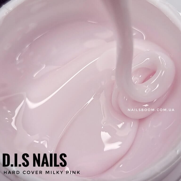 Камуфлюючий гель D.I.S nails Hard Cover Milky Pink, 50 мл