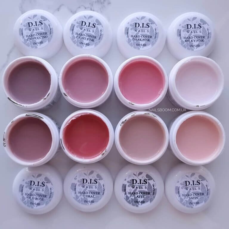 Камуфлюючий гель D.I.S nails Hard Cover Latte, 28 мл