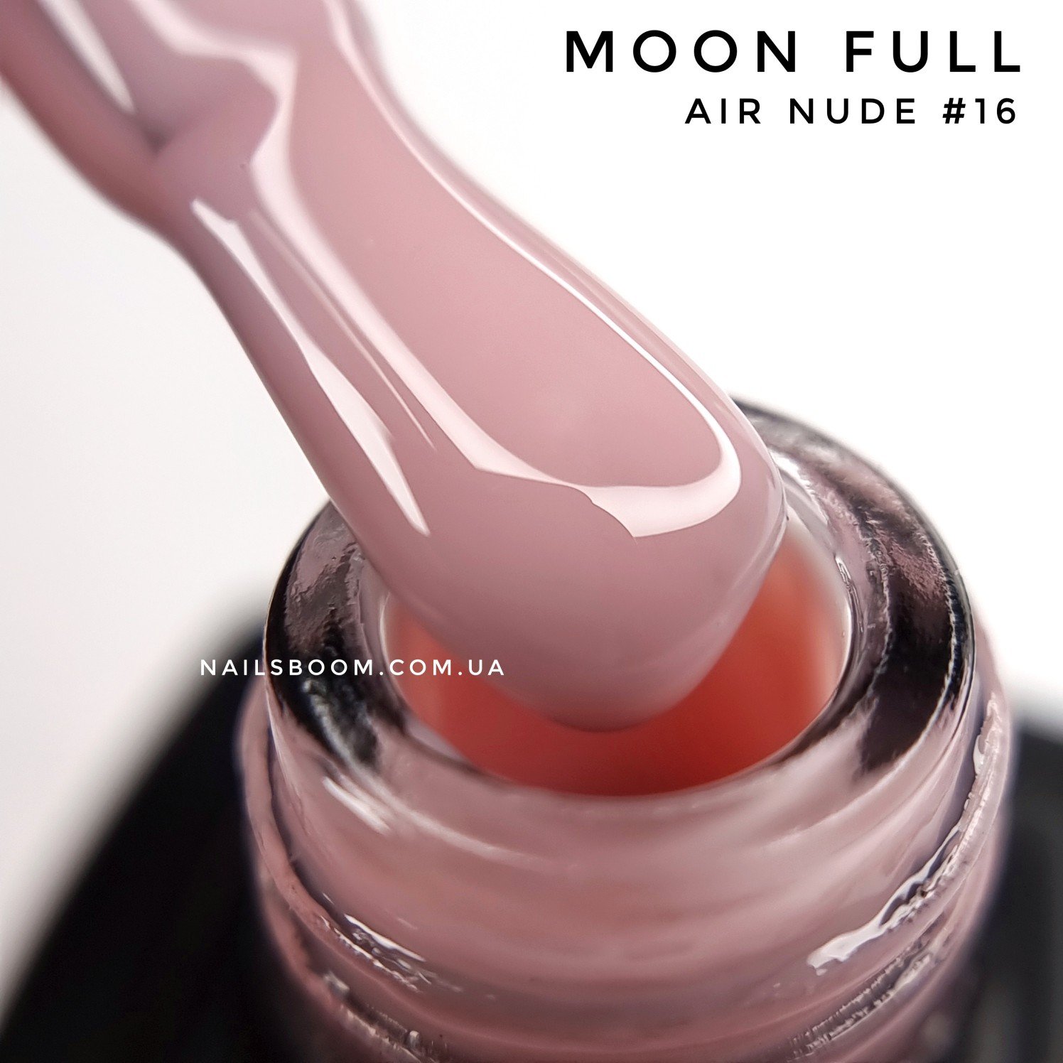 Гель-лак MOON Full Air Nude №16 (пудрово розовый), 8 мл
