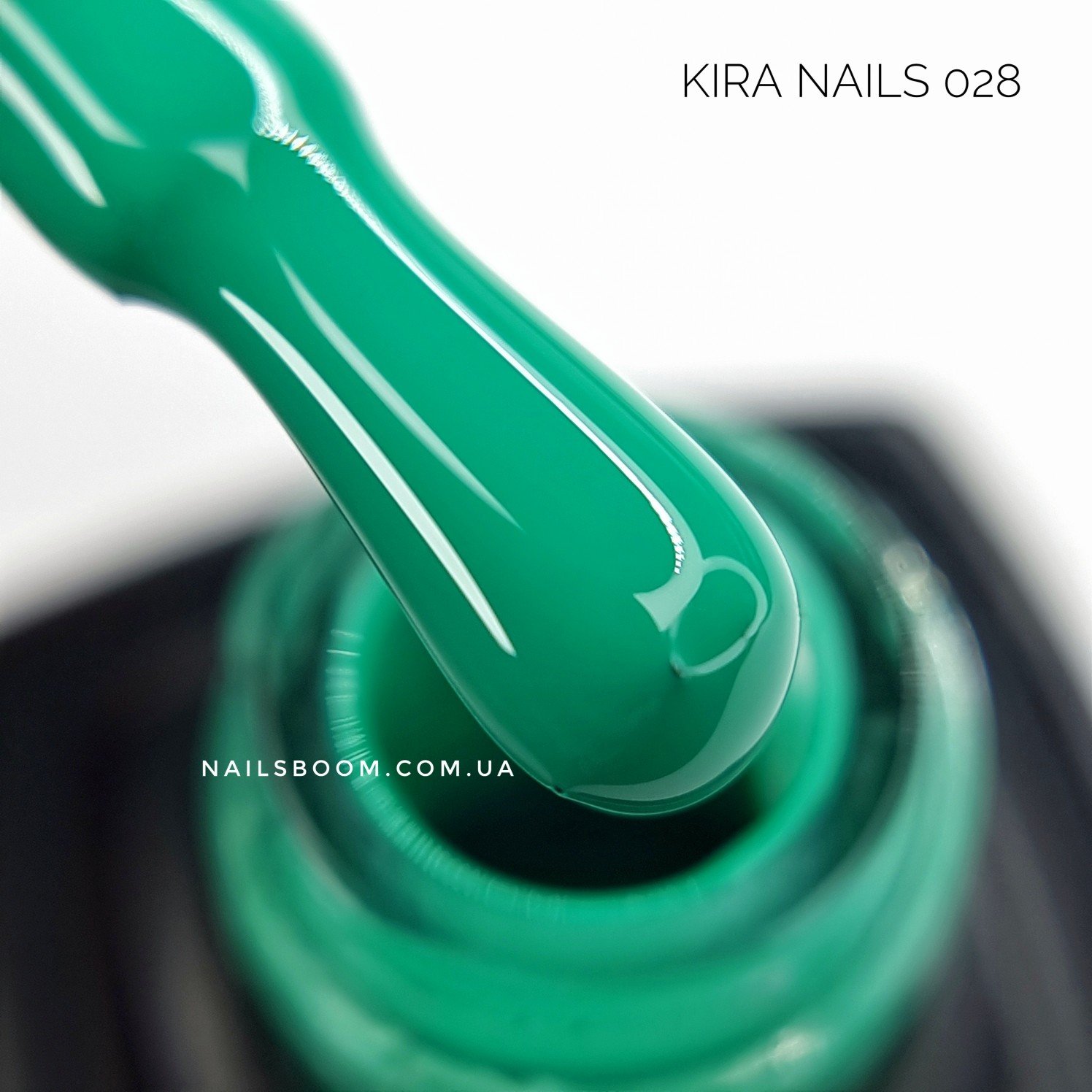 Гель-лак Kira Nails №028 (зелений, емаль), 6 мл