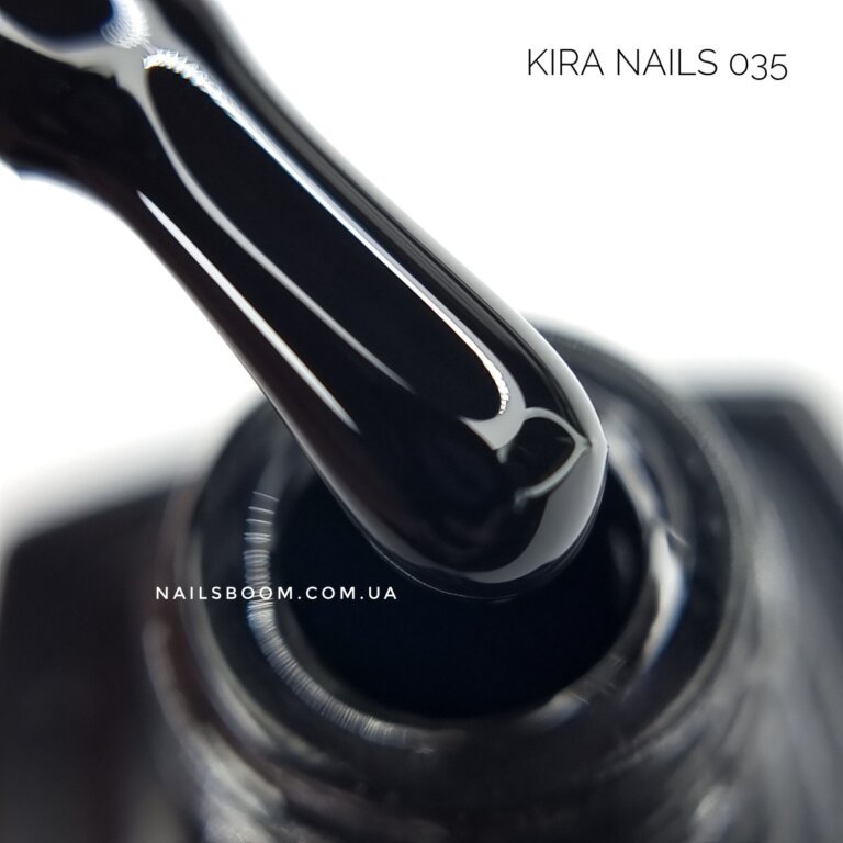 Гель-лак Kira Nails №035 (чорний, емаль), 6 мл