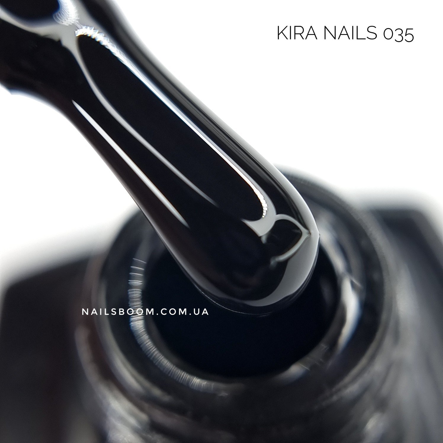 Гель-лак Kira Nails №035 (чорний, емаль), 6 мл