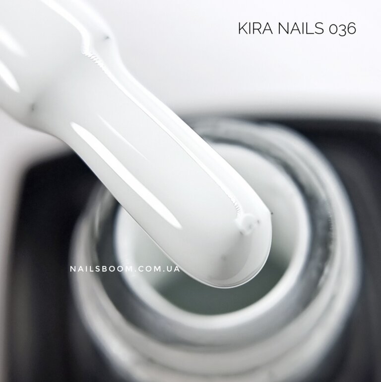 Гель-лак Kira Nails №036 (білий, емаль), 6 мл