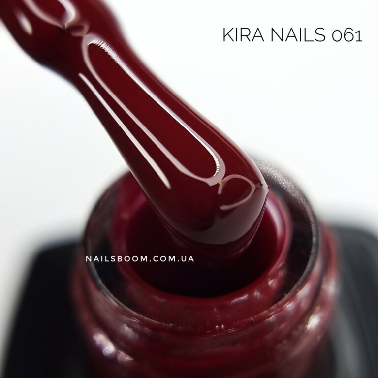 Гель-лак Kira Nails №061 (темний малиновий, емаль), 6 мл