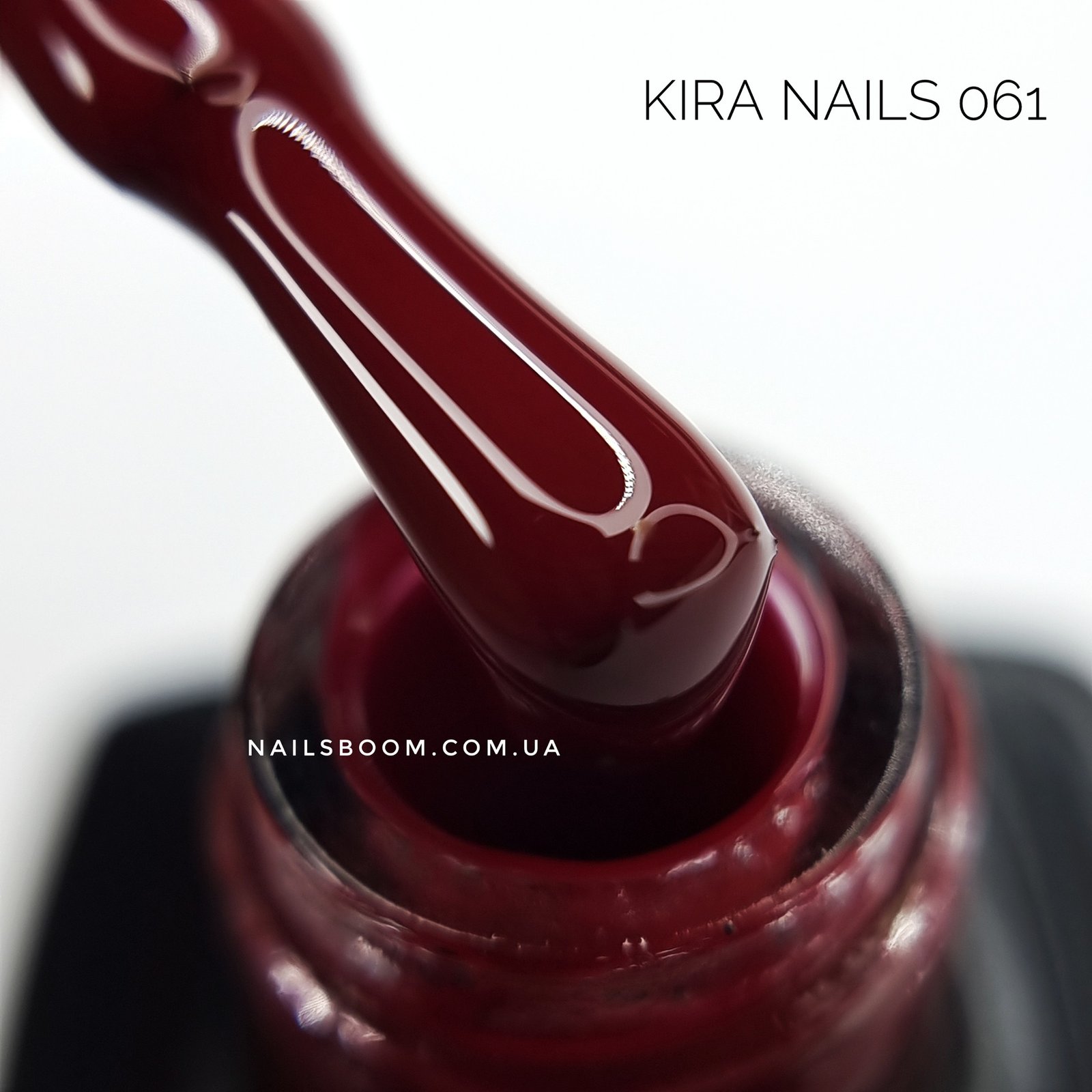 Гель-лак Kira Nails №061 (темний малиновий, емаль), 6 мл