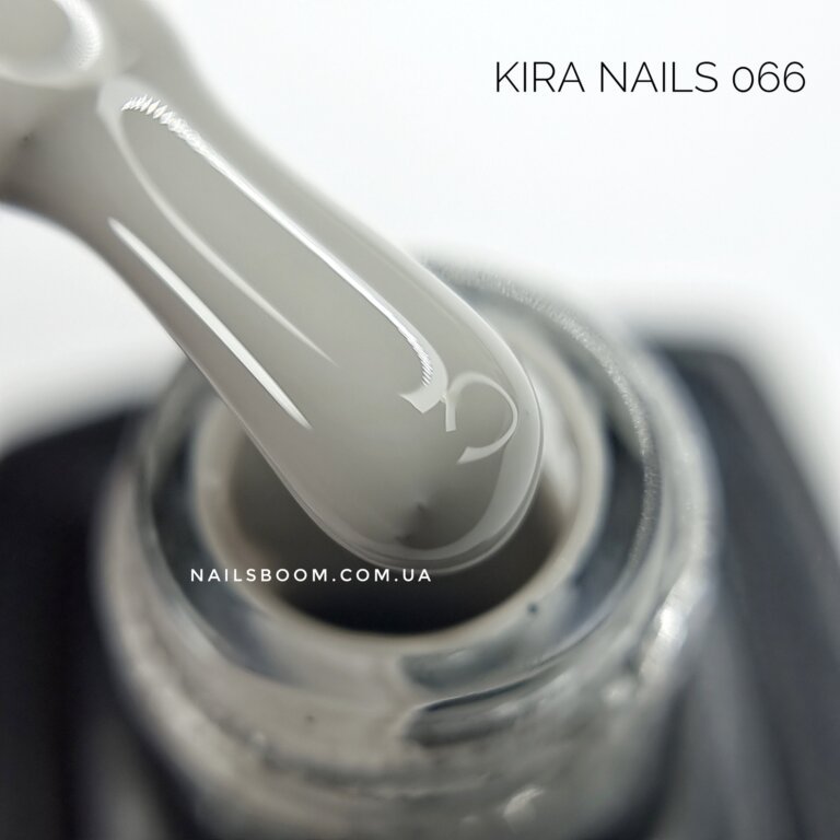 Гель-лак Kira Nails №066 (світло-сірий, емаль), 6 мл