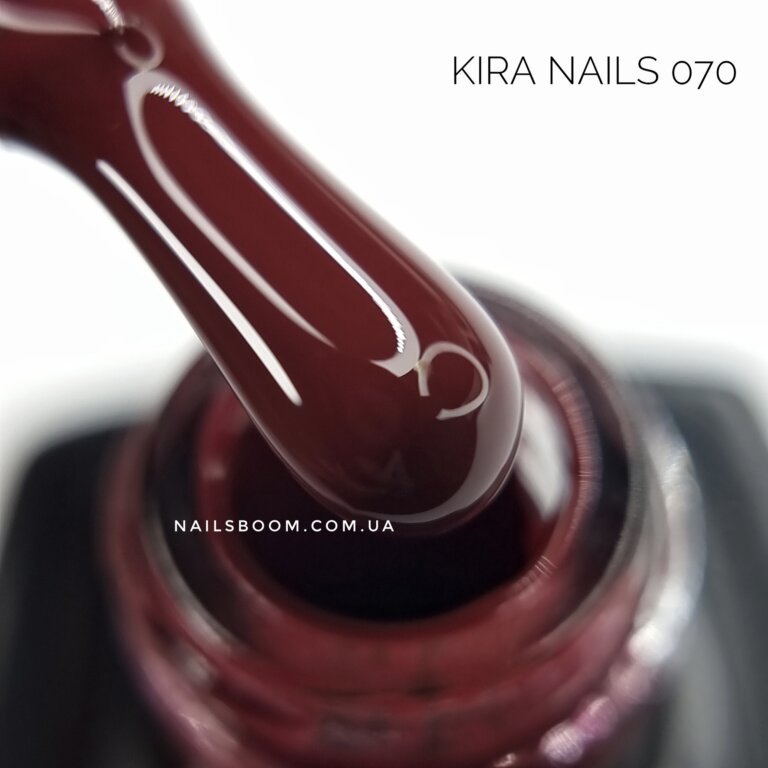 Гель-лак Kira Nails №070 (коричнево-рожевий, емаль), 6 мл
