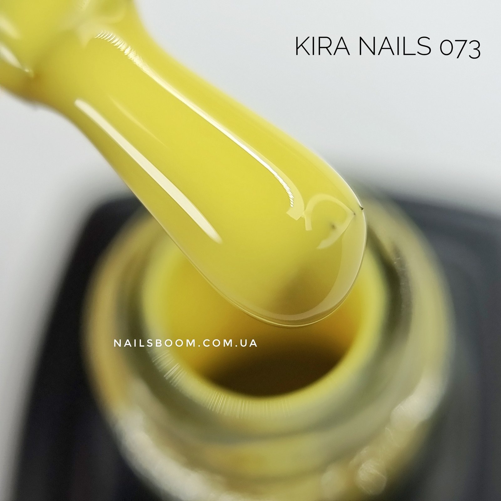 Гель-лак Kira Nails №073 (сонячний жовтий, емаль), 6 мл