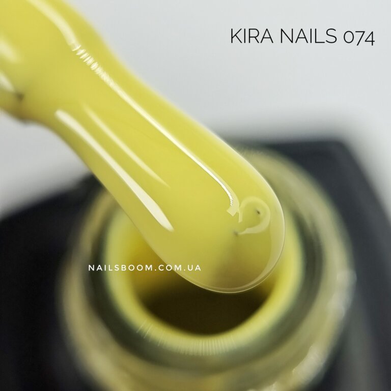 Гель-лак Kira Nails №074 (світло-жовтий, емаль), 6 мл