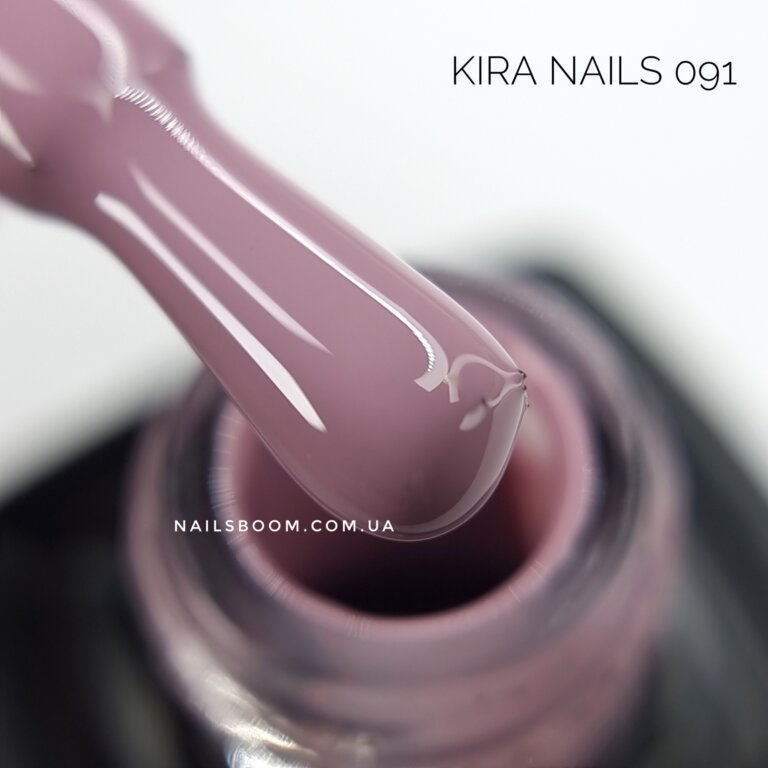 Гель-лак Kira Nails №091 (лілово-рожевий, емаль), 6 мл