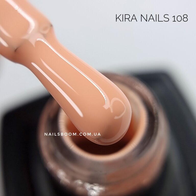 Гель-лак Kira Nails №108 (персиковий, емаль), 6 мл