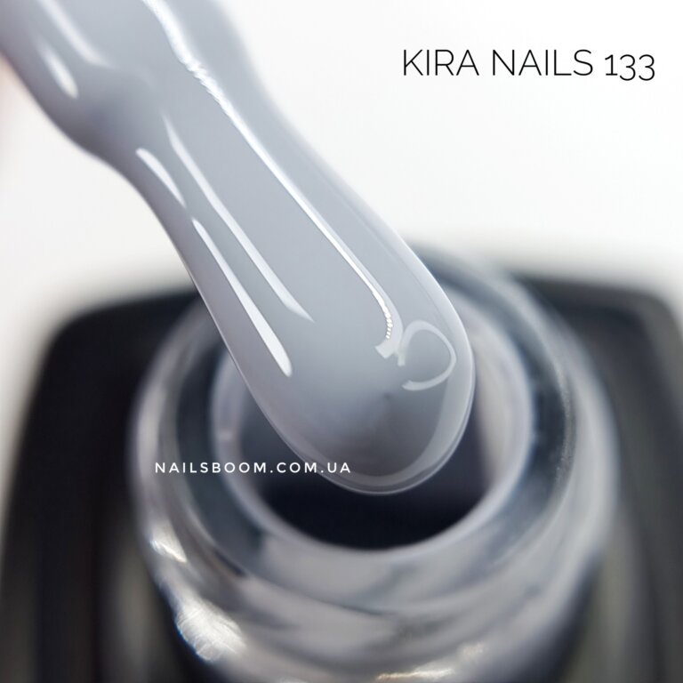 Гель-лак Kira Nails №133 (сіро-блакитний, емаль), 6 мл