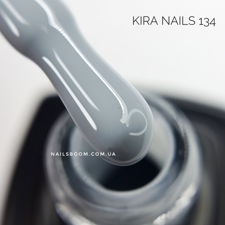 Гель-лак Kira Nails №134 (зелено-сірий, емаль), 6 мл