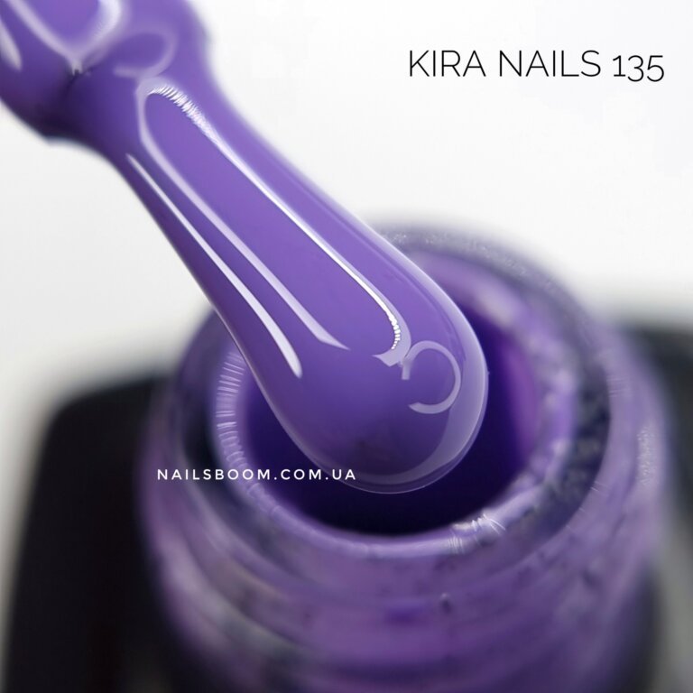 Гель-лак Kira Nails №135 (фіолетовий, емаль), 6 мл