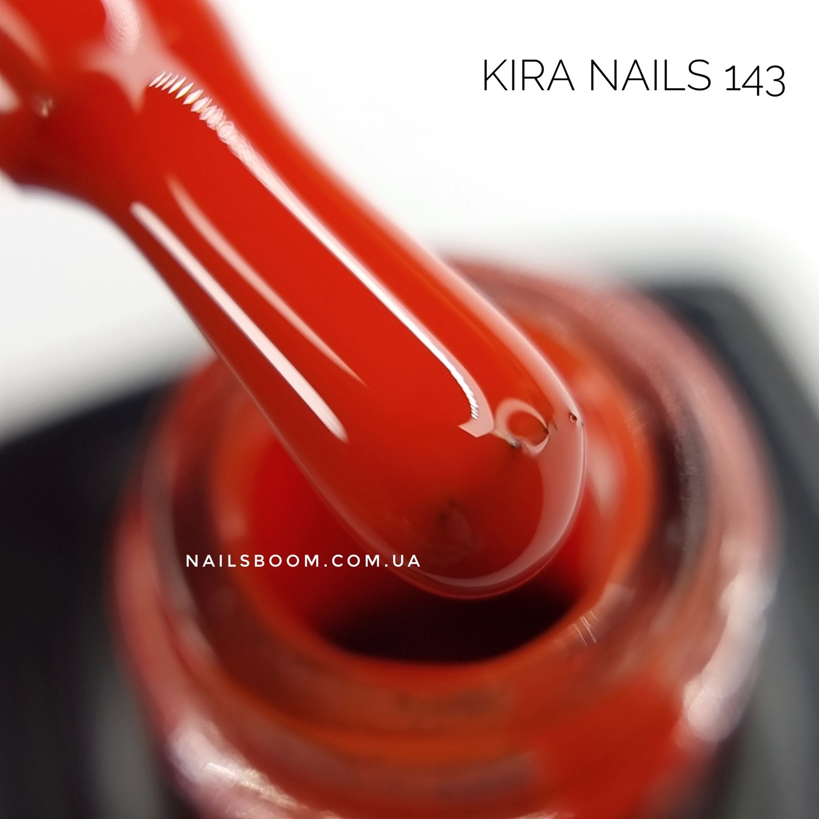 Гель-лак Kira Nails №143 (темно-морквяний, емаль), 6 мл