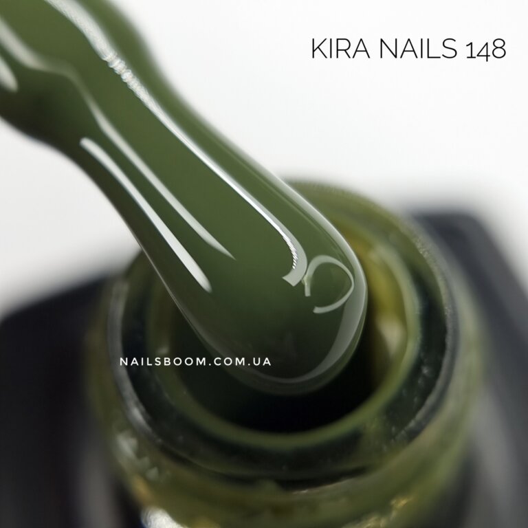 Гель-лак Kira Nails №148 (темно-зелений, емаль), 6 мл