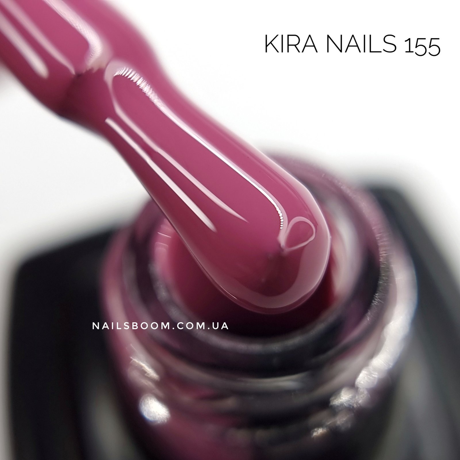 Гель-лак Kira Nails №155 (бузково-рожевий, емаль), 6 мл