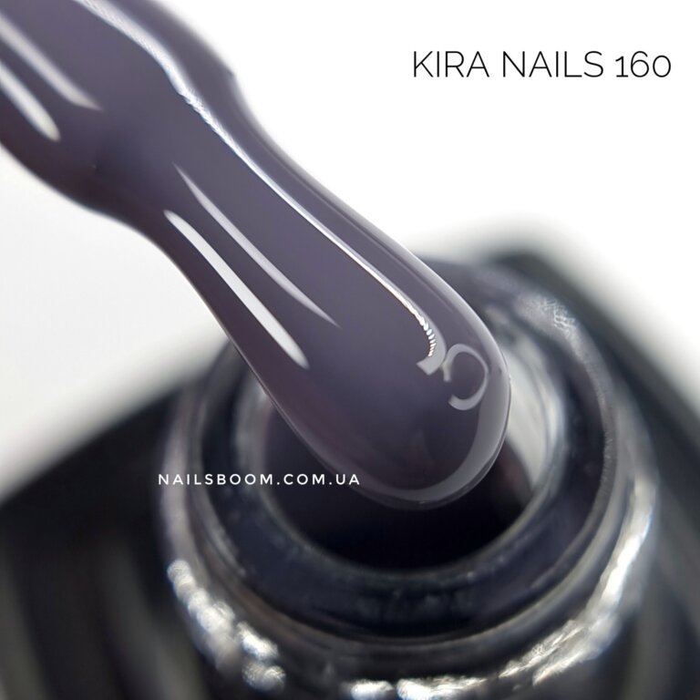 Гель-лак Kira Nails №160 (сіро-синій, емаль), 6 мл