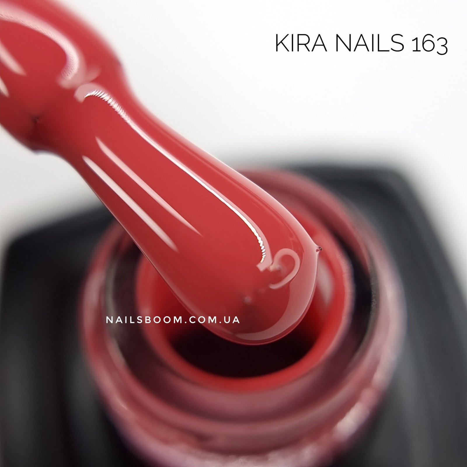 Гель-лак Kira Nails №163 (червоногаряча троянда, емаль), 6 мл