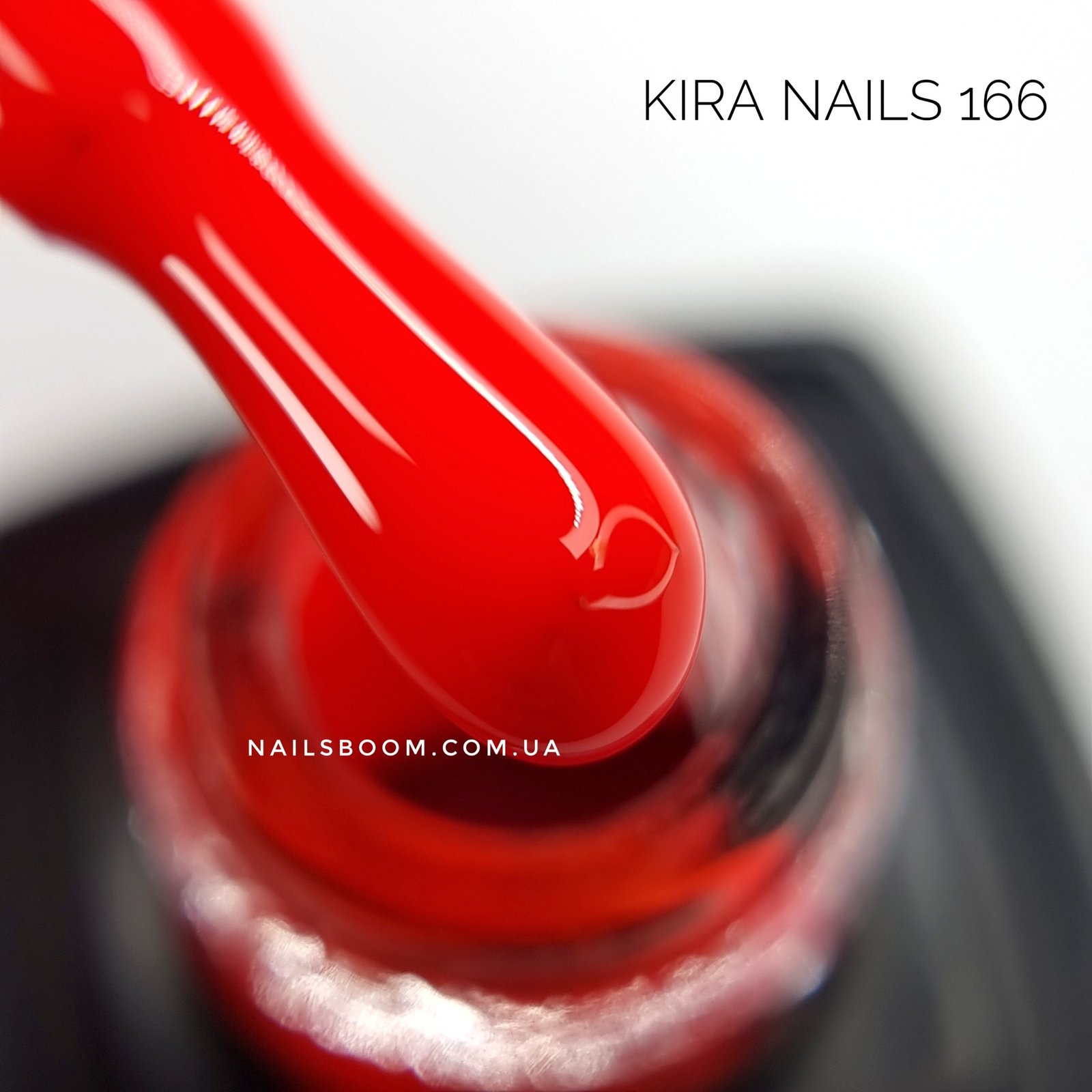 Гель-лак Kira Nails №166 (пікантно-червоний, емаль), 6 мл