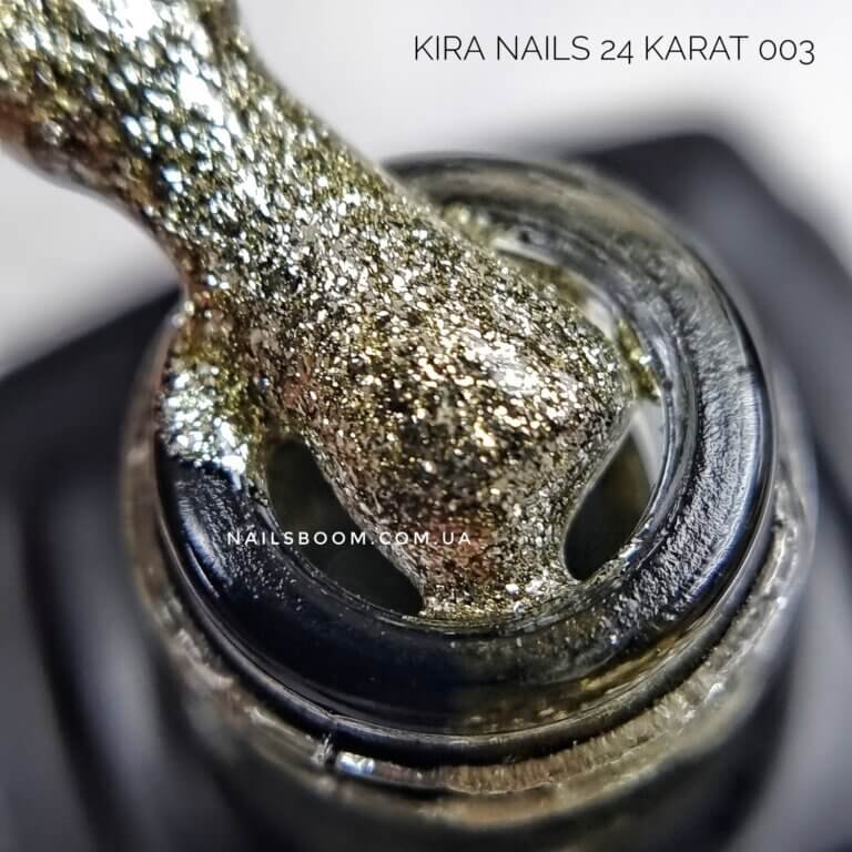 Гель-лак Kira Nails 24 Karat №003 (біле золото з великою кількістю блискіток), 6 мл