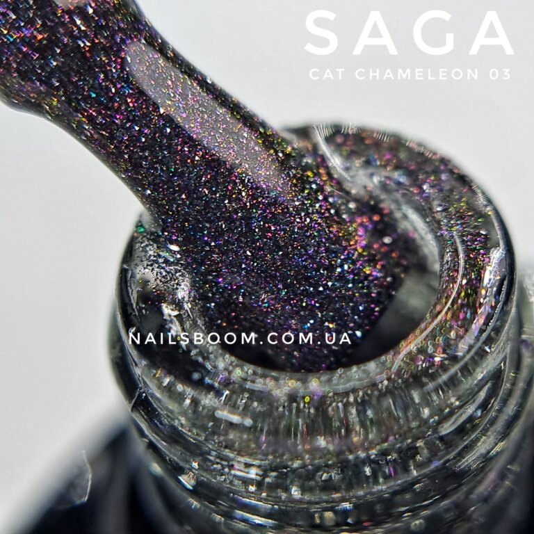 Світловідбиваючий гель-лак Saga Cat Chameleon №03