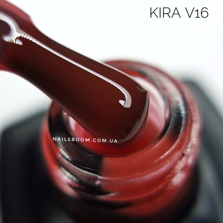Гель-лак Kira Nails Vitrage №V16 (прозоро-рожевий, вітражний), 6 мл
