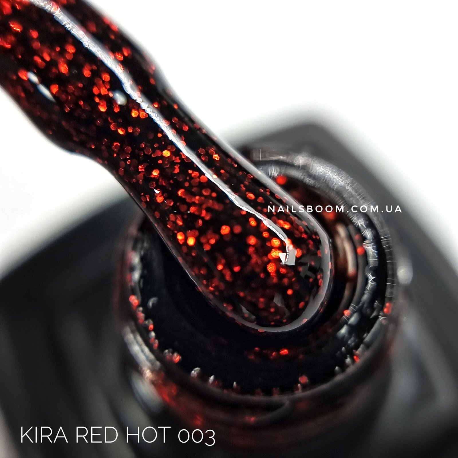Гель-лак Red Hot Kira Peppers №003 (винний з карміновими блискітками), 6 мл