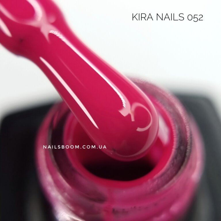 Гель-лак Kira Nails №052 (світлий малиново-червоний, емаль), 6 мл