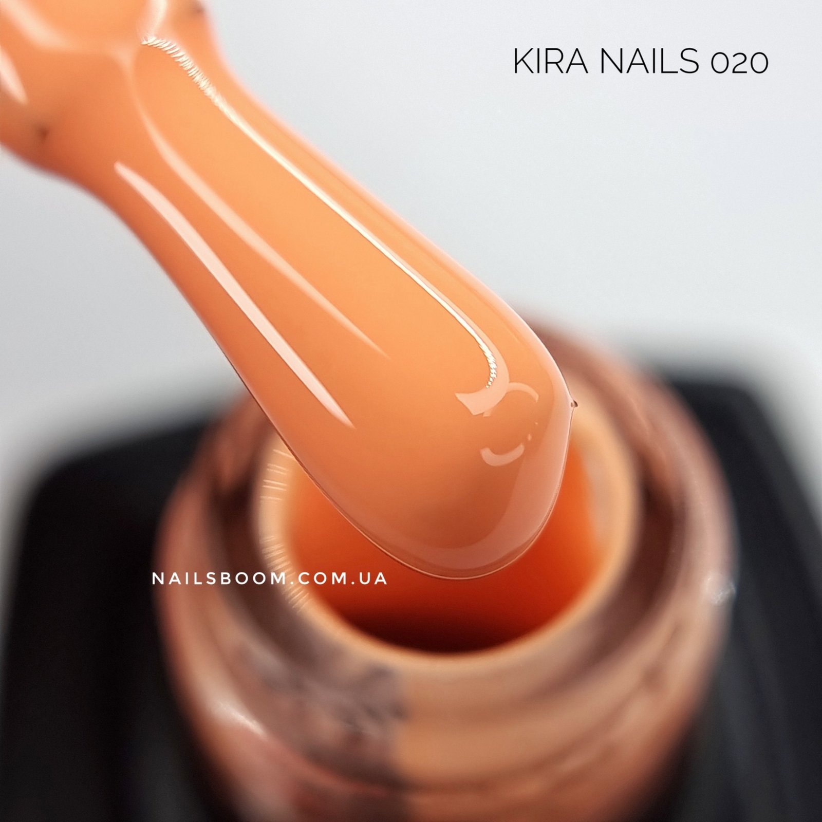 Гель-лак Kira Nails №020 (рожево-персиковий, неоновий), 6 мл
