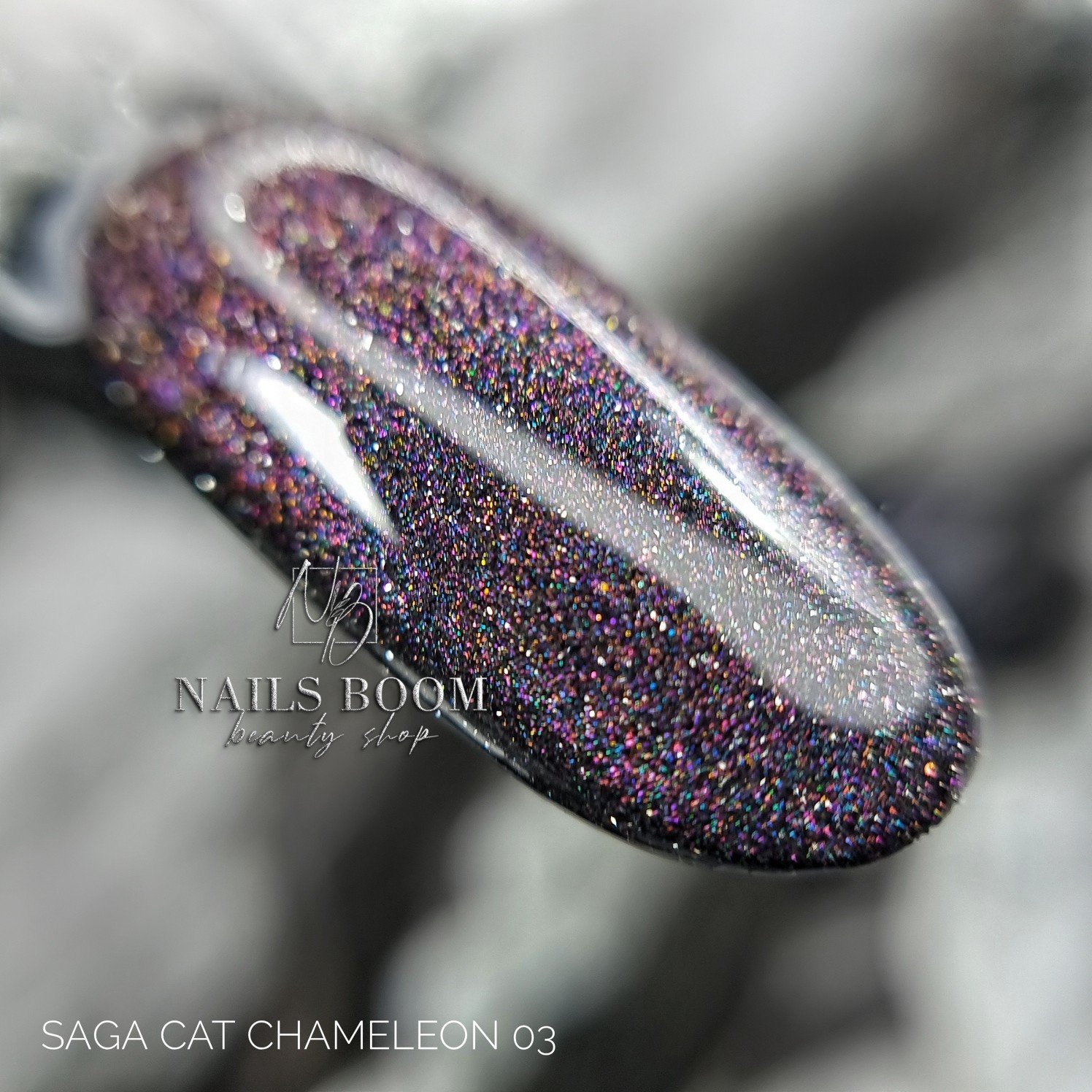 Світловідбиваючий гель-лак Saga Cat Chameleon №03