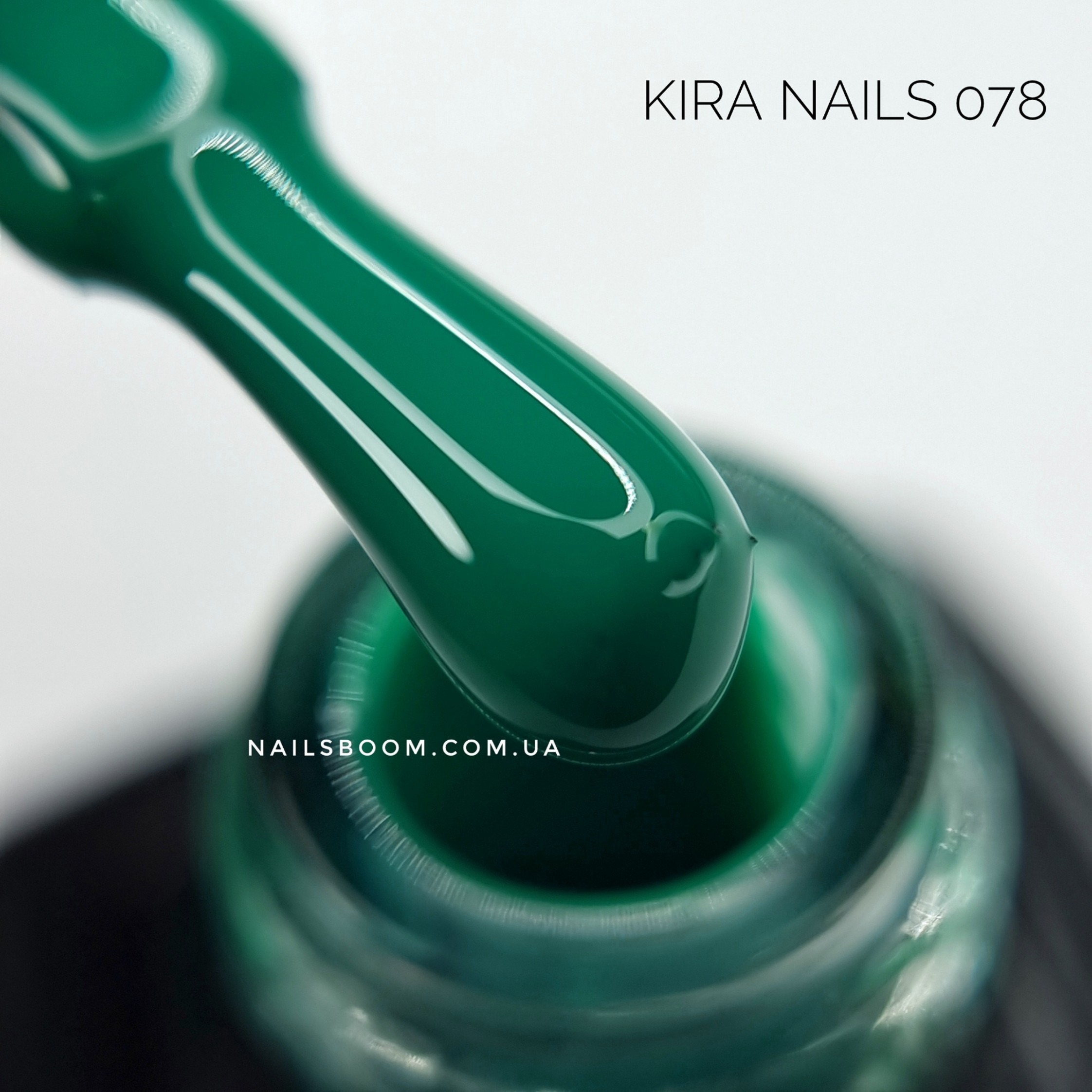 Гель-лак Kira Nails №078 (зелений, емаль), 6 мл
