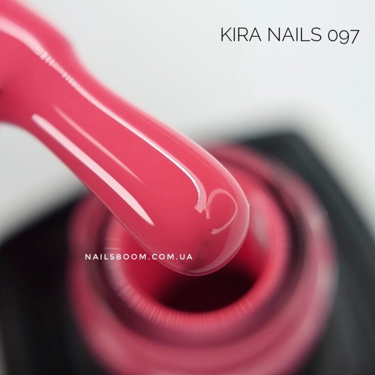 Гель-лак Kira Nails №097 (дуже яскравий рожевий, неоновий), 6 мл