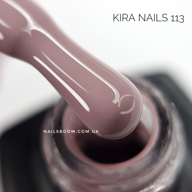 Гель-лак Kira Nails №113 (коричнево-рожевий, емаль), 6 мл