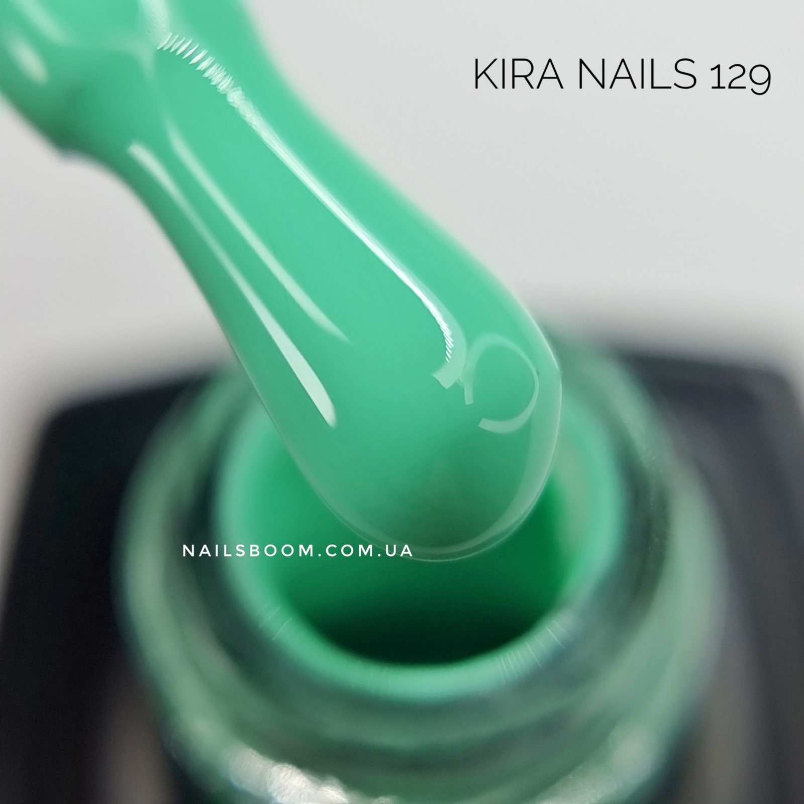 Гель-лак Kira Nails №129 (бірюзовий, емаль), 6 мл