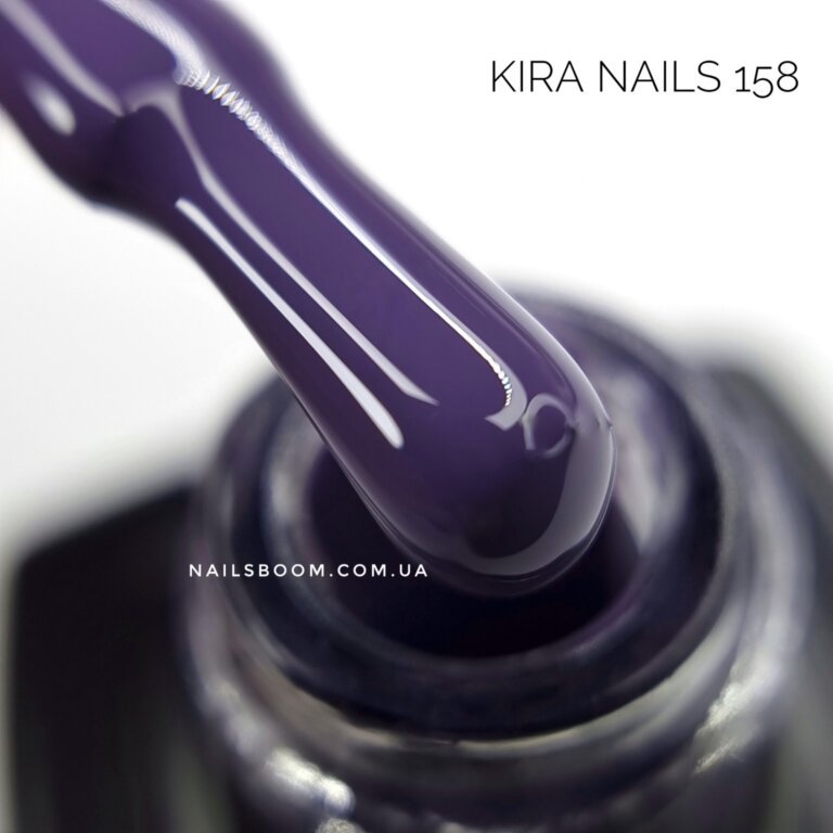 Гель-лак Kira Nails №158 (приглушений синій, емаль), 6 мл