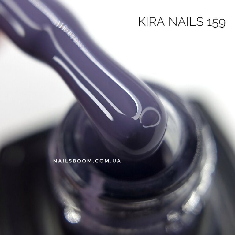 Гель-лак Kira Nails №159 (приглушений сіро-синій, емаль), 6 мл