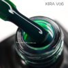 Гель-лак Kira Nails Vitrage №V06 (зелений зеленка, вітражний), 6 мл