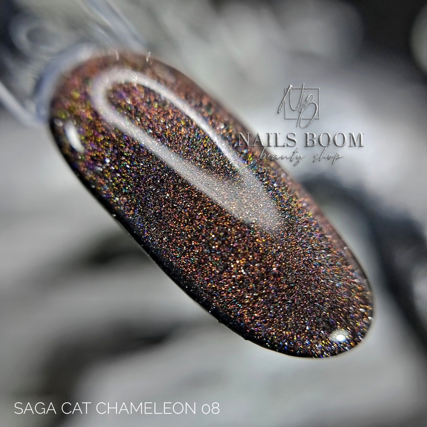 Світловідбиваючий гель-лак Saga Cat Chameleon №08